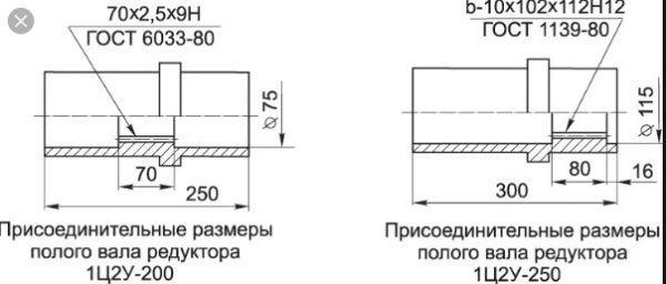 Редуктор ц2у 250 чертеж