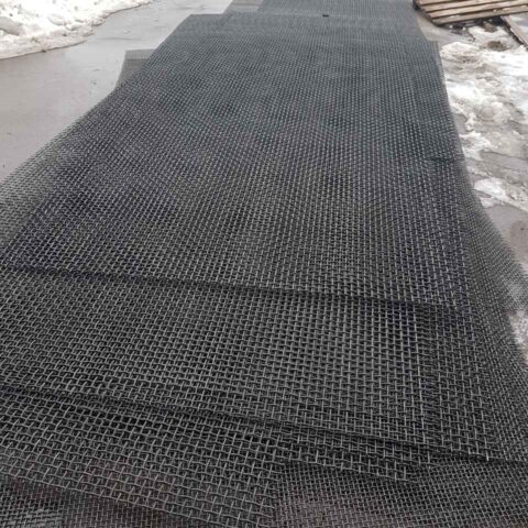 Сетка рифленая тканная с высокоуглеродистой стали по ГОСТу 3306-88