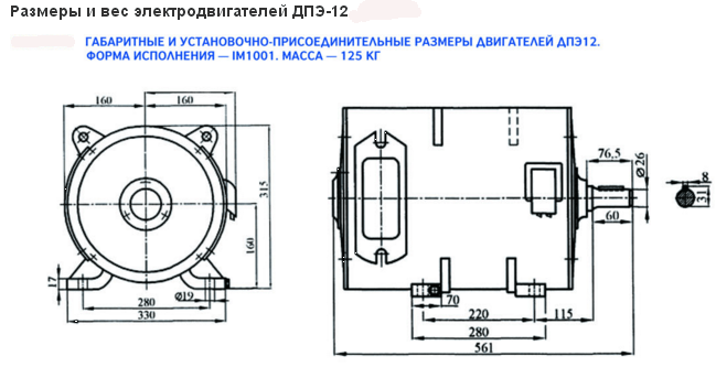 двигатель ДПЭ-12 3,6кВт (двигатель открывания ковша)